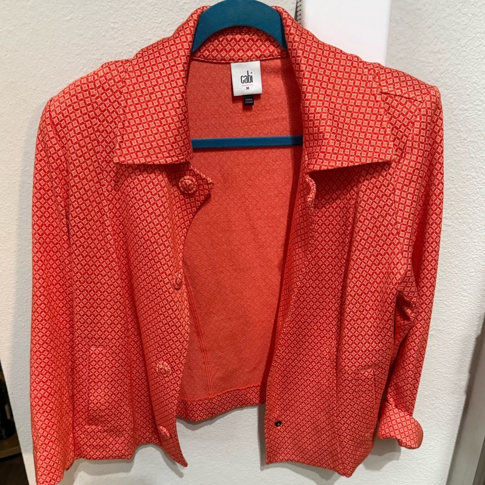 CAbi Coral Geometric Blazer